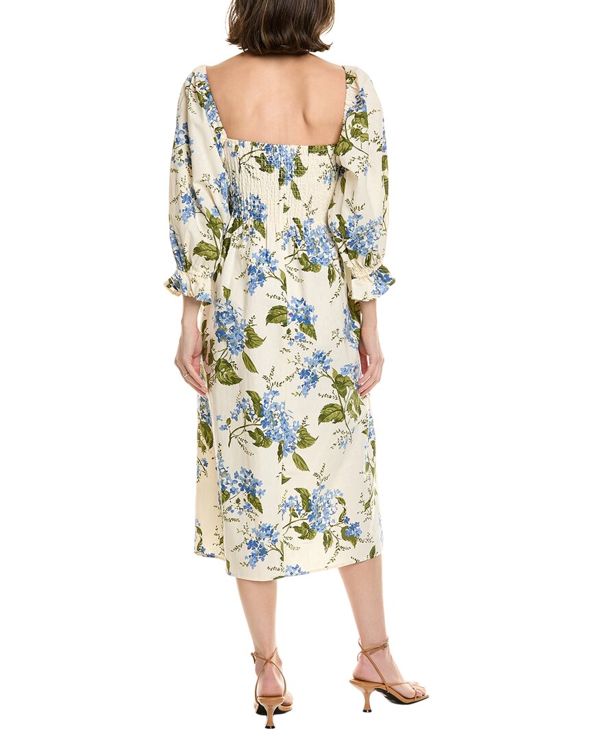 Femme Society Linen-Blend Midi Dress