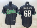 Men's Philadelphia Eagles Jordan Mailata #68 Black Player Jersey1 Joint Edition