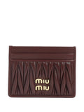 Miu Miu Women Matelassé Nappa Leather Card Holder
