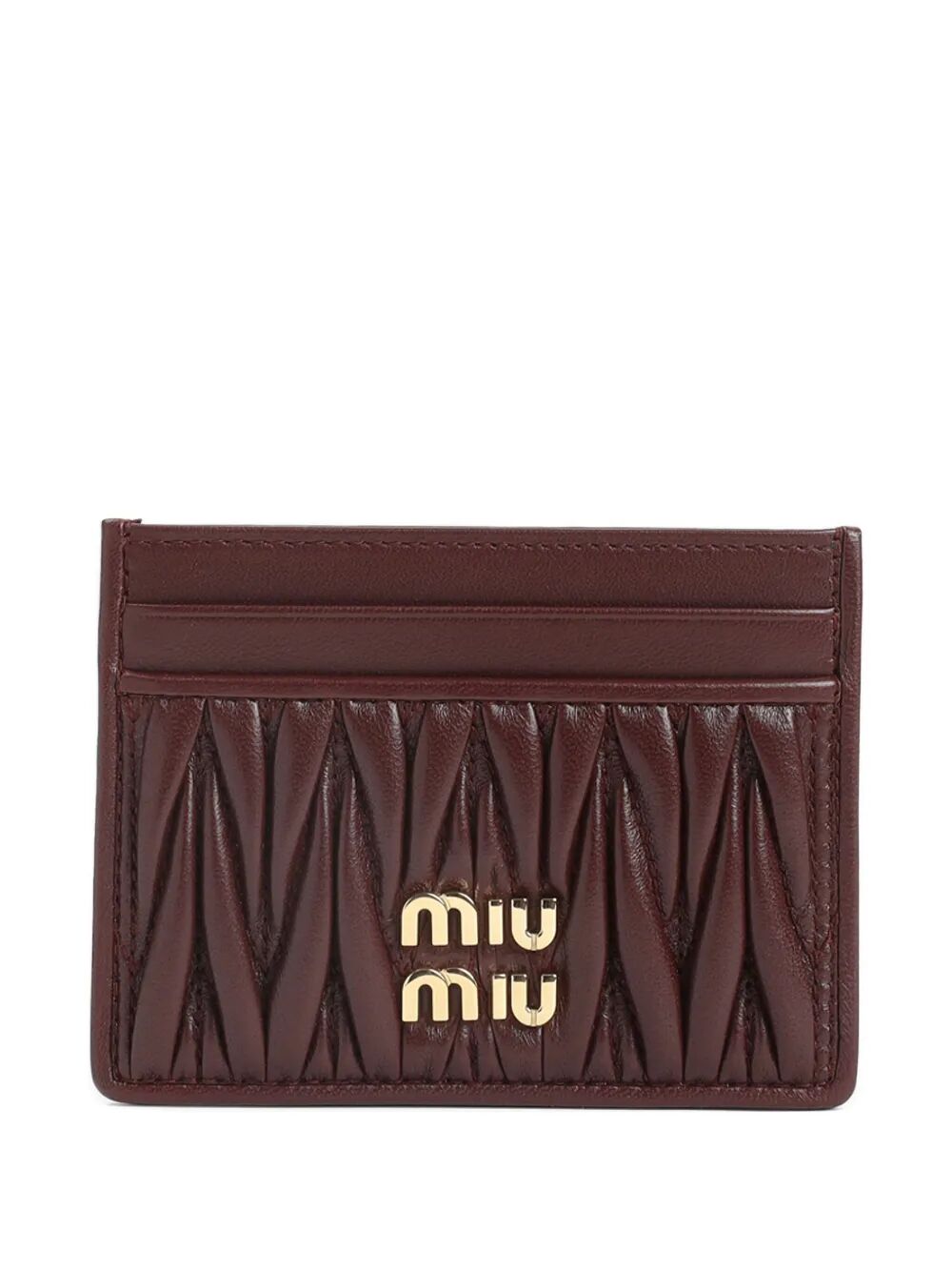Miu Miu Women Matelassé Nappa Leather Card Holder