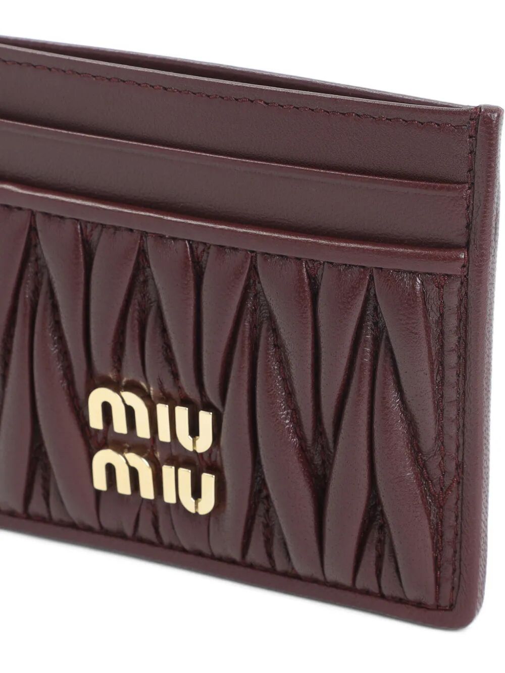 Miu Miu Women Matelassé Nappa Leather Card Holder