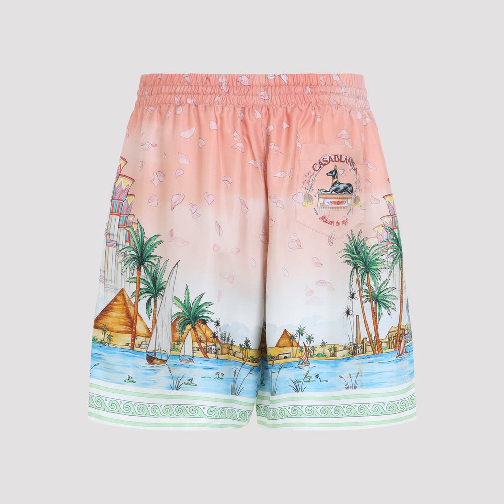Casablanca Ethereal Silk Shorts Men