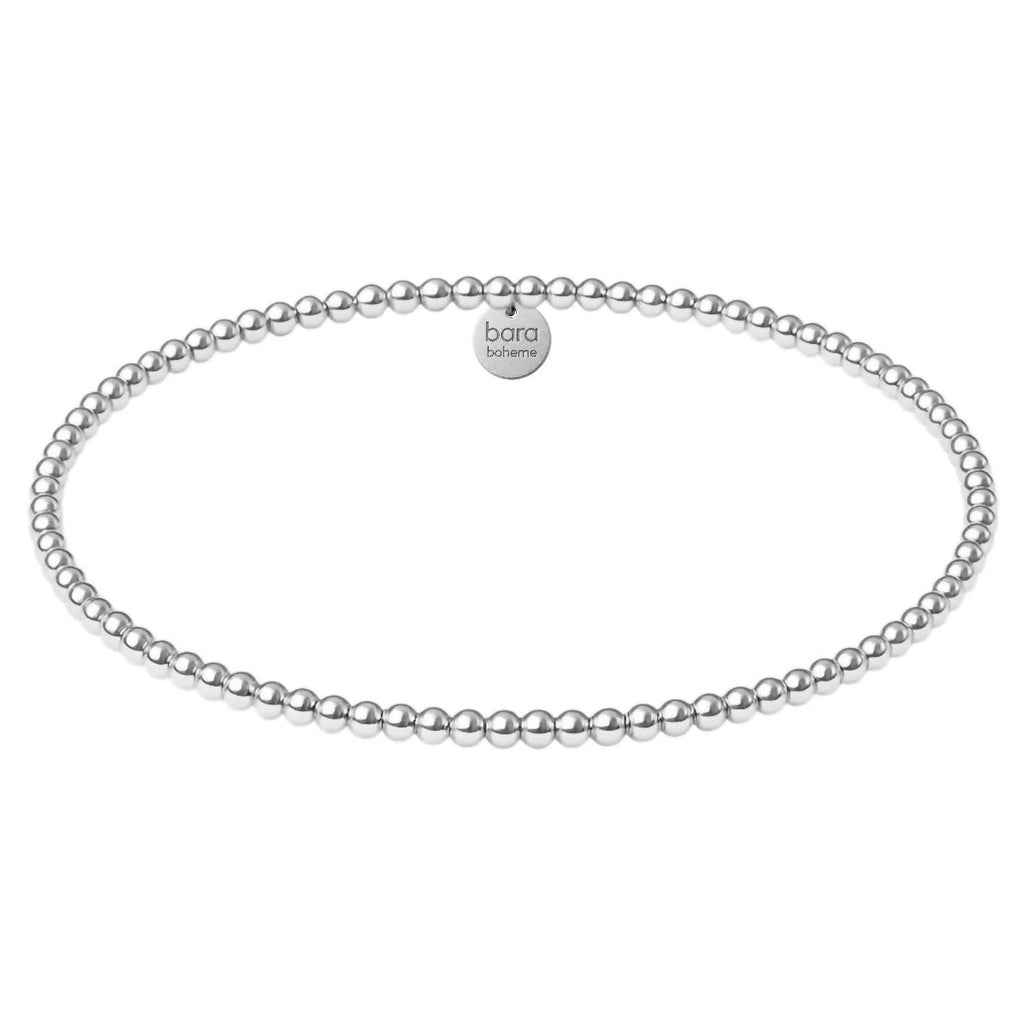 Women's Classic 2Mm Beaded Bracelet In Sterling Silver