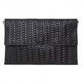 Women's Leather Clutch Crossbody Bag In Black