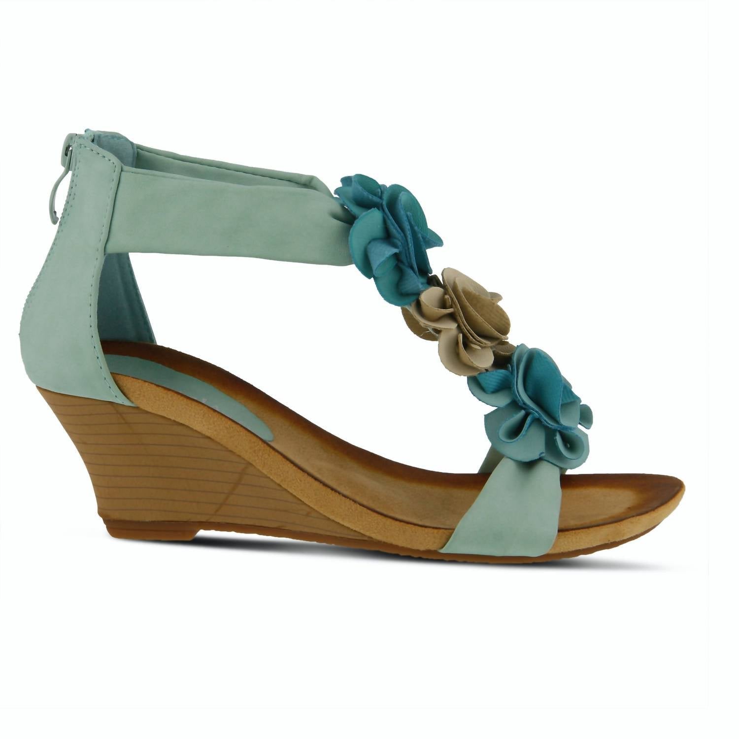 Women's Harlequin Wedge Sandal In Aqua Multi
