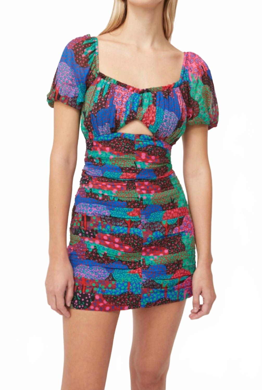 Clara Enchanted Woods Mini Dress In Multi