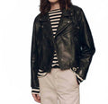 Perfect Leather Jacket In Worn Black