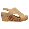 Women's Carley Wedge Sandal In Taupe Leopard