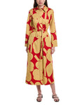 Marimekko Molla Unikko Button Front Maxi Dress
