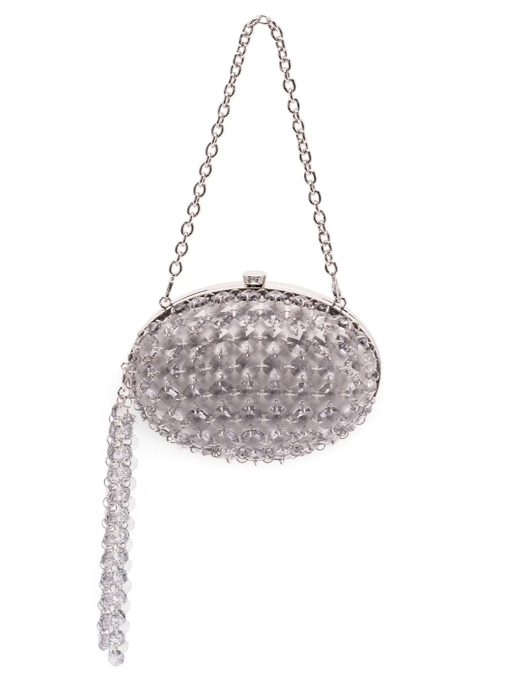 Self-Portrait Women Oval Crystal Chain Clutch Bag
