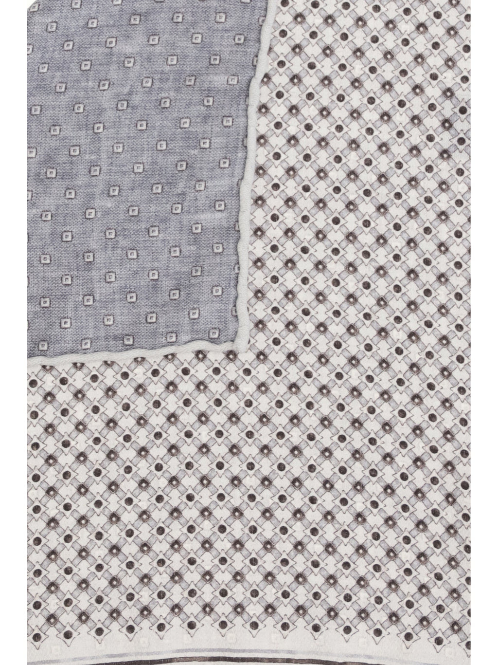 Brunello Cucinelli Men Silk Pochette With Geometric Pattern