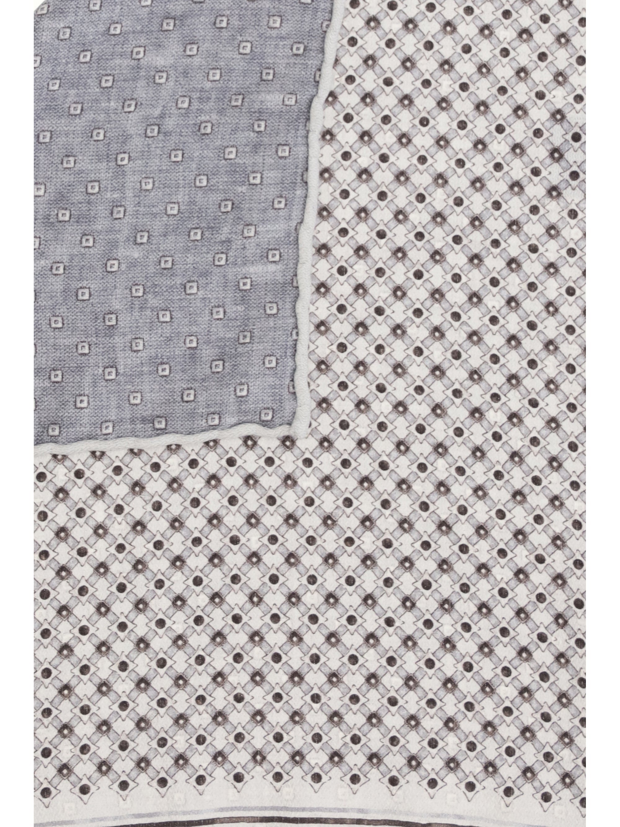 Brunello Cucinelli Men Silk Pochette With Geometric Pattern