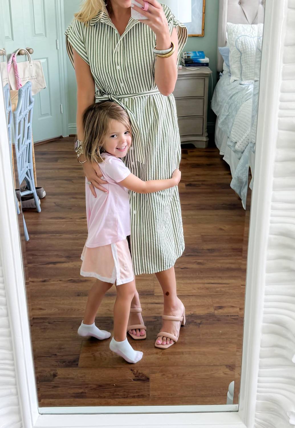 You In Stripes Midi Dress In Green