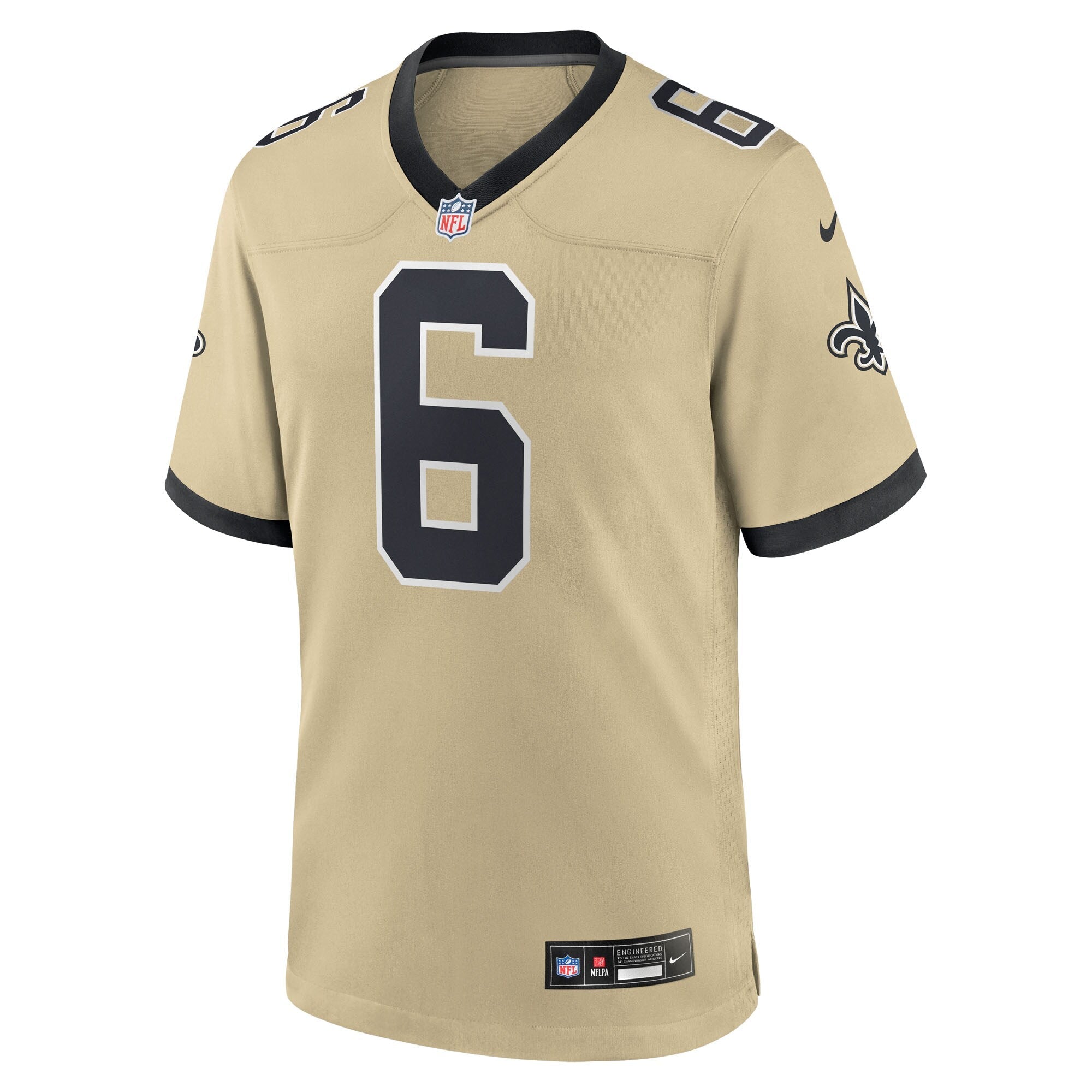 New Orleans Saints Tyler Shough Gold Alternate Game Player Jersey