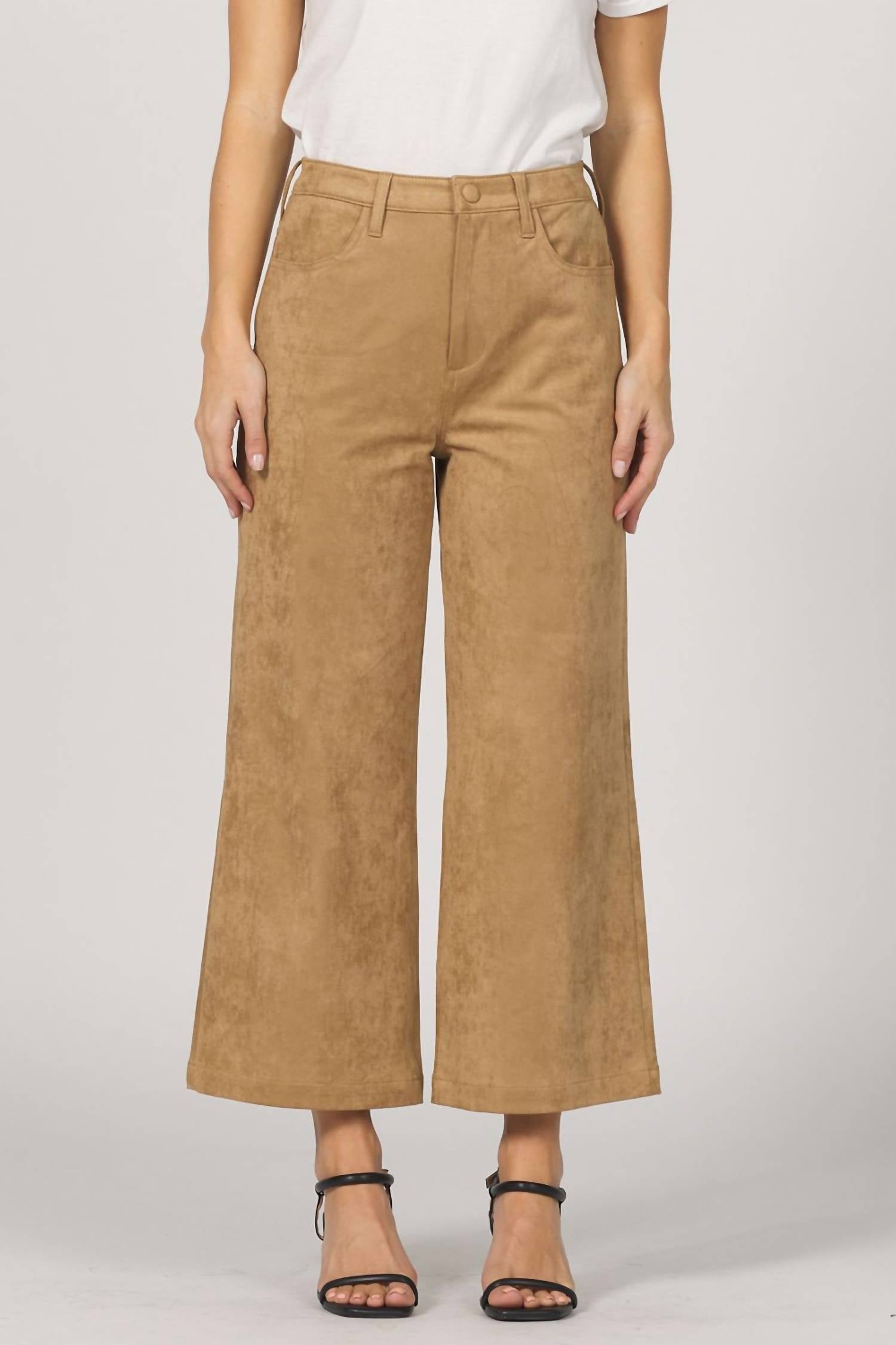 Audrey Suede Pant In Toffee