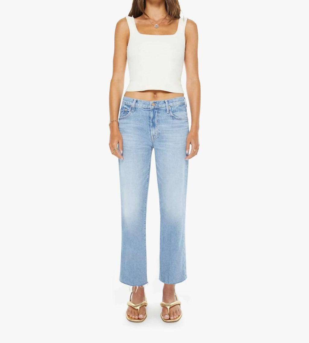 Mid Rise Rambler Zip Ankle Fray Jeans In Comeback Kid