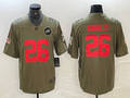 Men's Philadelphia Eagles Saquon Barkley #26 Olive Game jersey