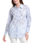 Renuar Woven Button Front Blouse