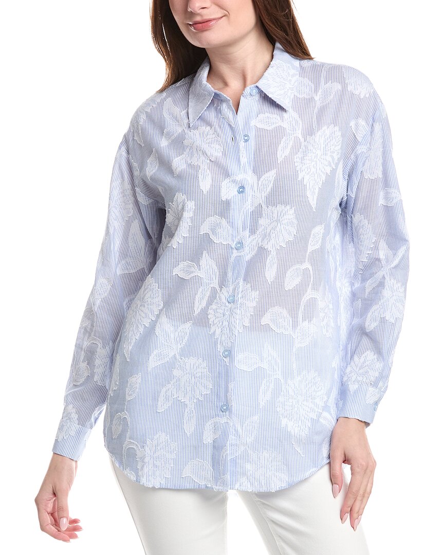 Renuar Woven Button Front Blouse