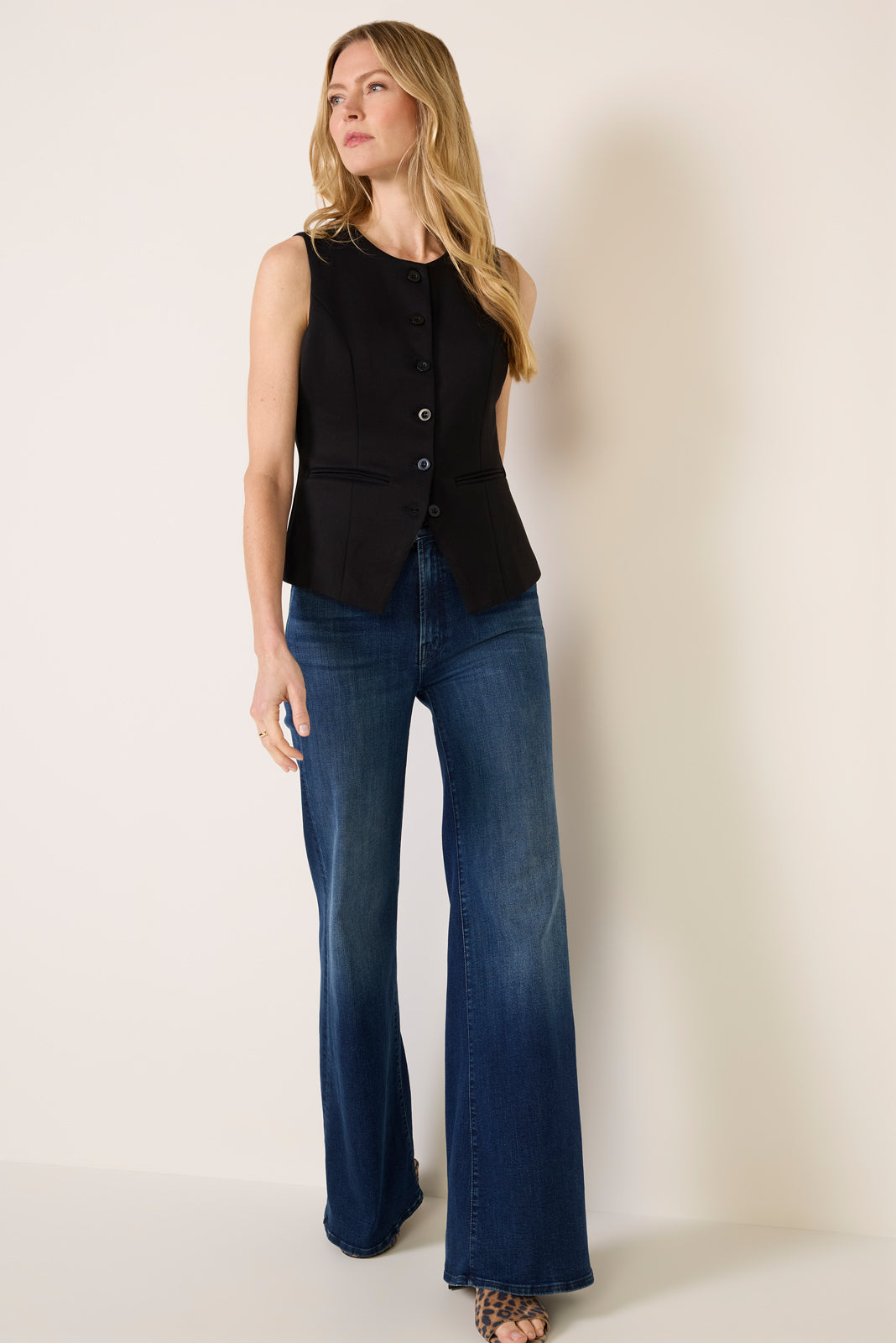 Women's Kaylie Long Ponte Vest