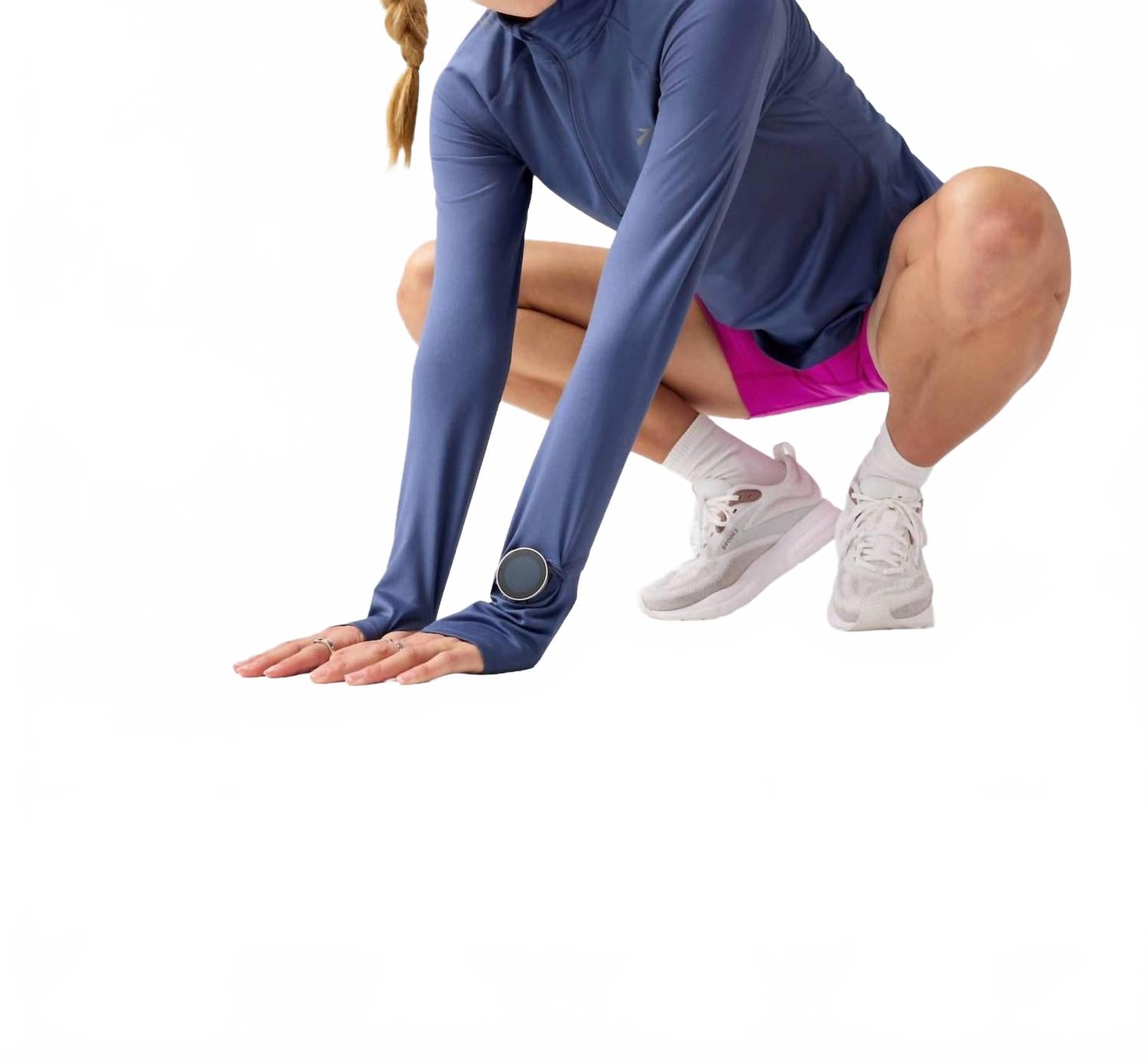 Dash 1/2 Zip 3.0 Long Sleeved Top In Nightshadow