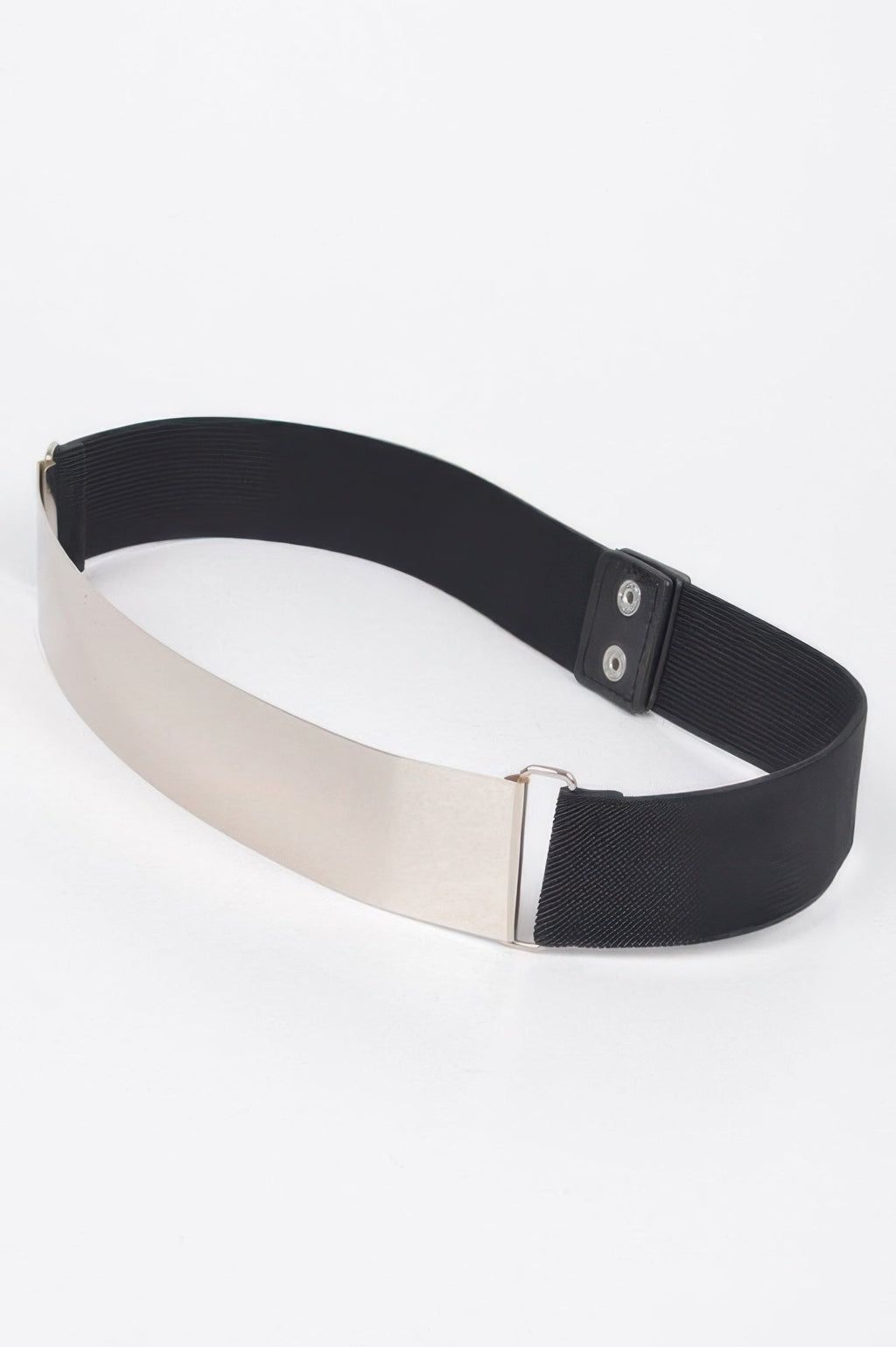 Elastic Waist Belt with Curved Metal Plate