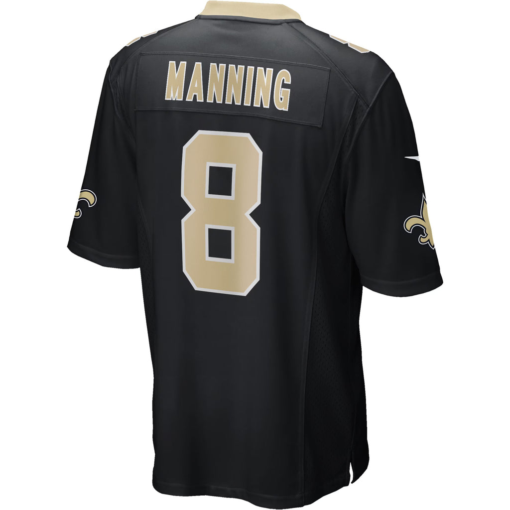 New Orleans Saints Archie Manning Black Game Retired Player Jersey
