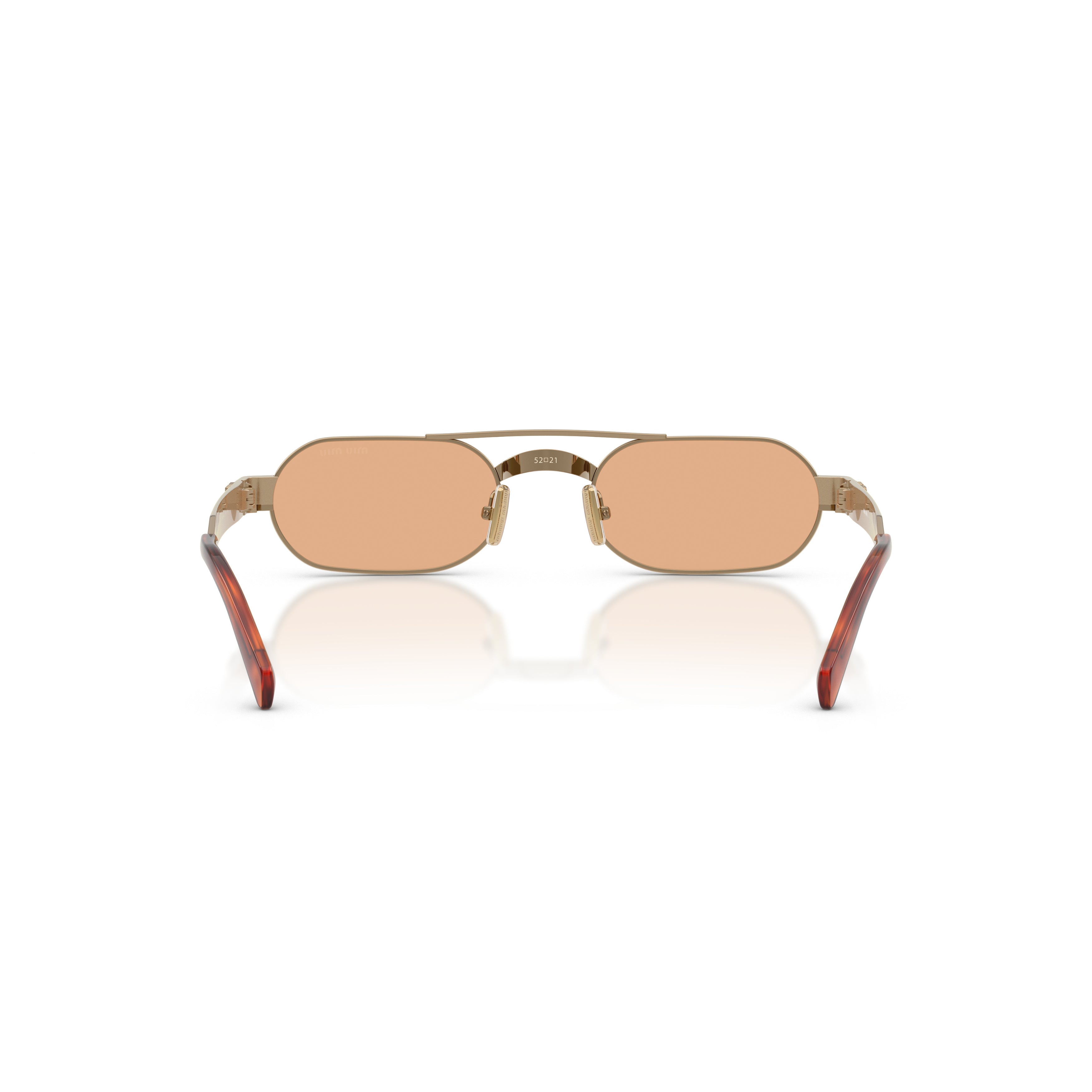 0Mu B52S Rectangular Metal Frame Sunglasses