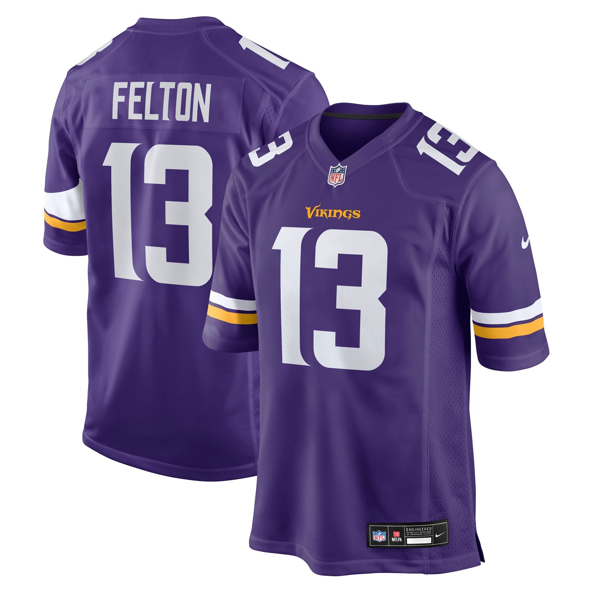 Minnesota Vikings Tai Felton Purple Team Game Jersey