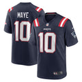 New England Patriots Drake Maye Navy Player Game Jersey