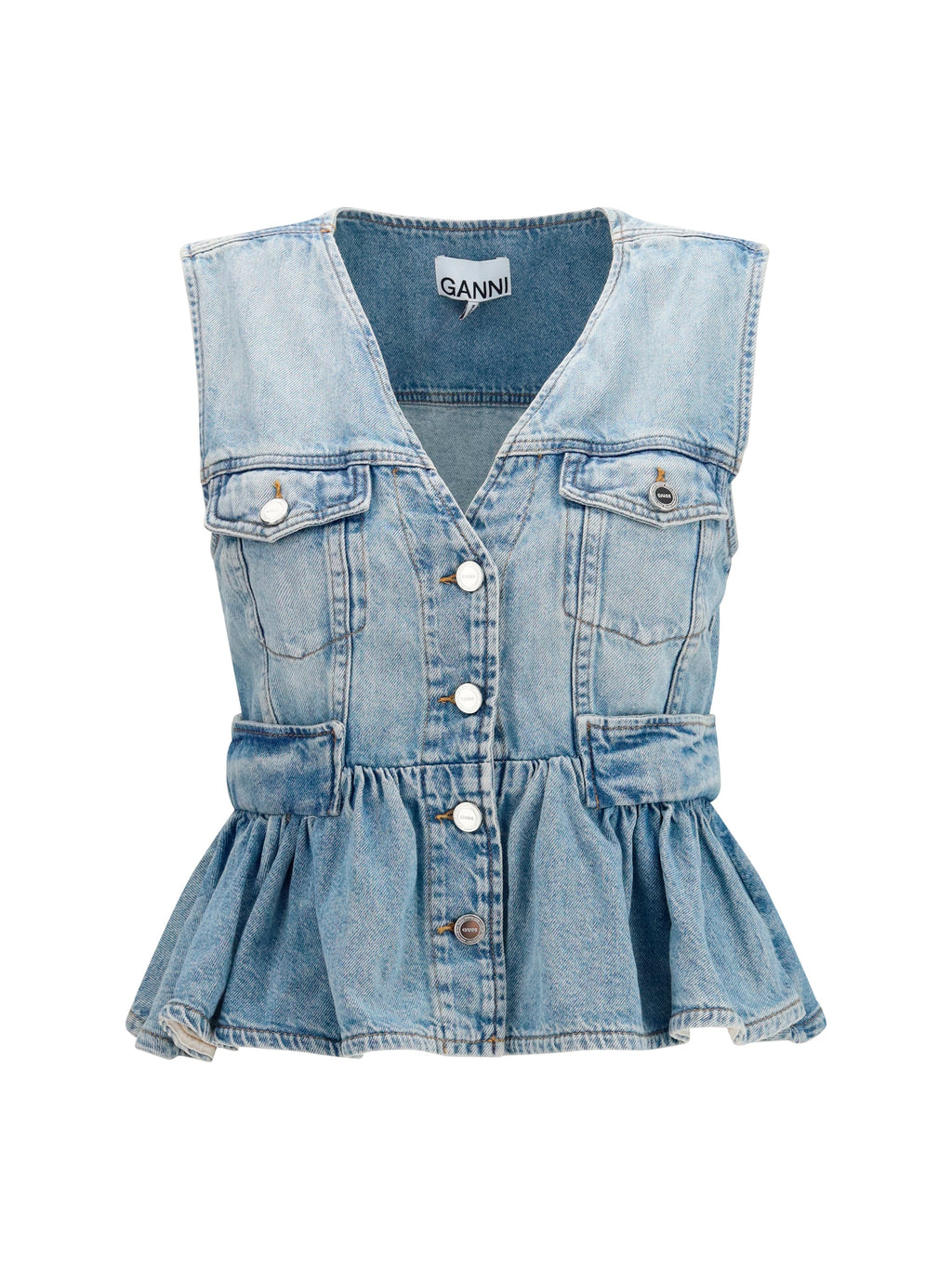 Ganni Women Lightweight Denim Vest