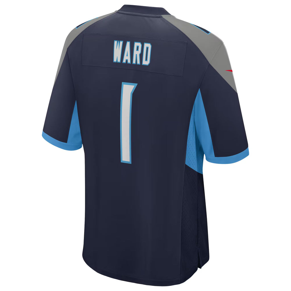 Tennessee Titans Cameron Ward Navy 2025 NFL Draft First Round Pick Alternate Game Jersey