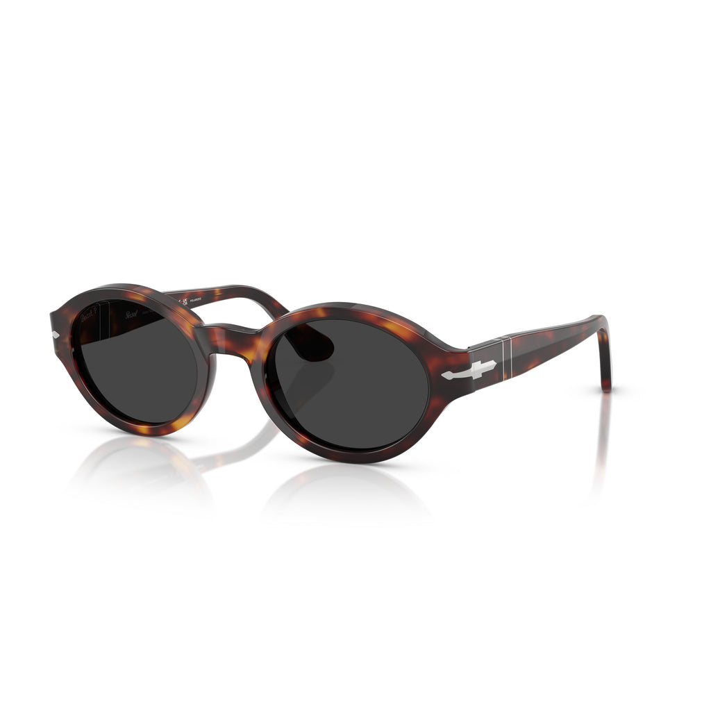 0Po3378S Oval Tortoiseshell Acetate Sunglasses