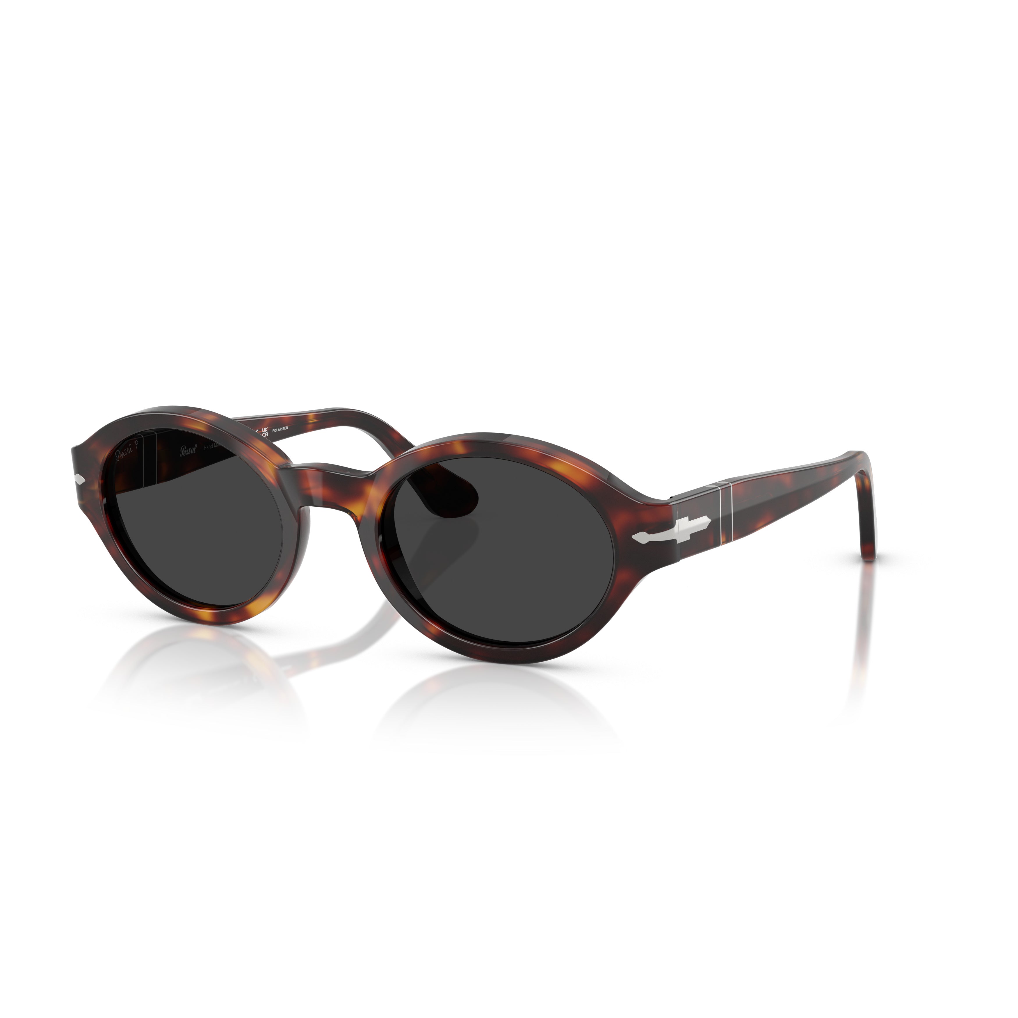 0Po3378S Oval Tortoiseshell Acetate Sunglasses