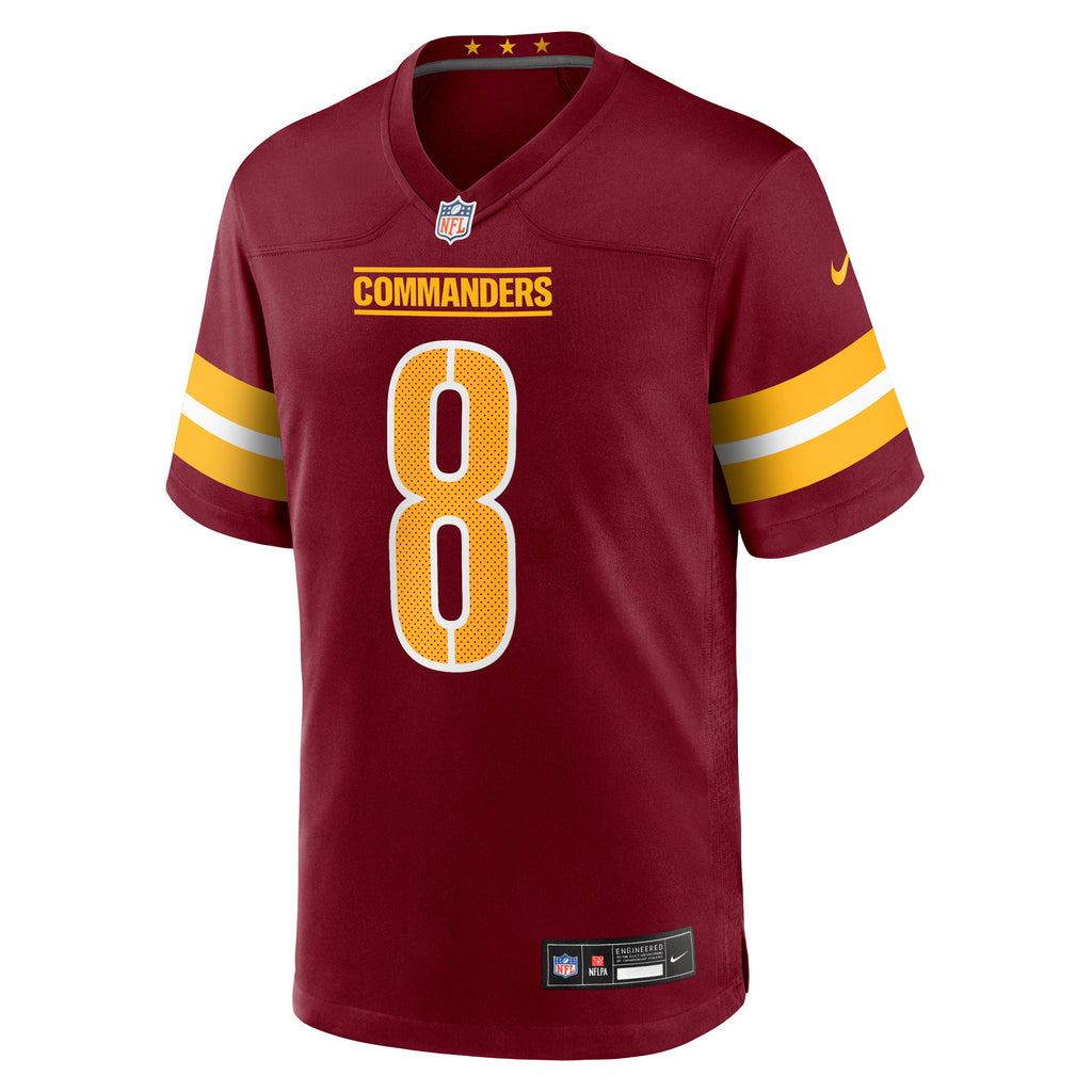 Washington Commanders Marcus Mariota Burgundy Team Game Jersey