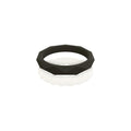 Women's Stackable Silicone Wedding Ring Set In White Black