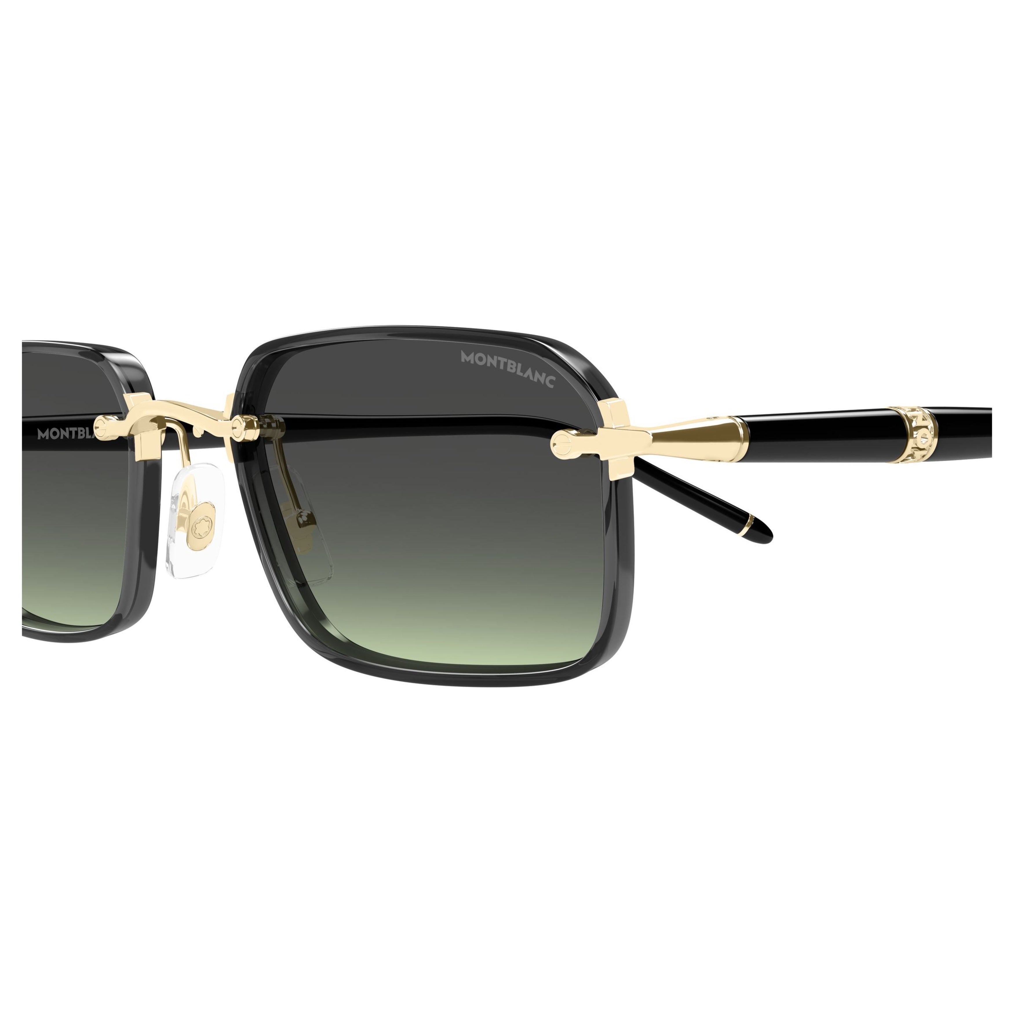 Rectangular Frame Sunglasses With Gold-Toned Accents