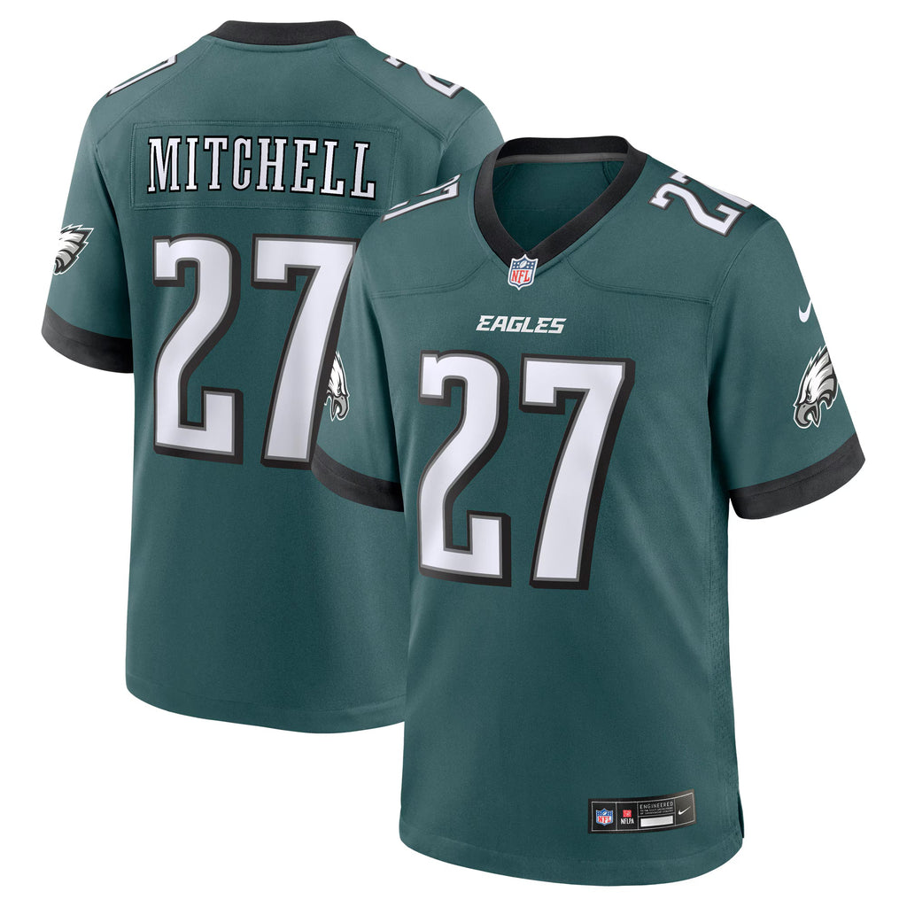 Philadelphia Eagles Quinyon Mitchell Midnight Green Player Game Jersey