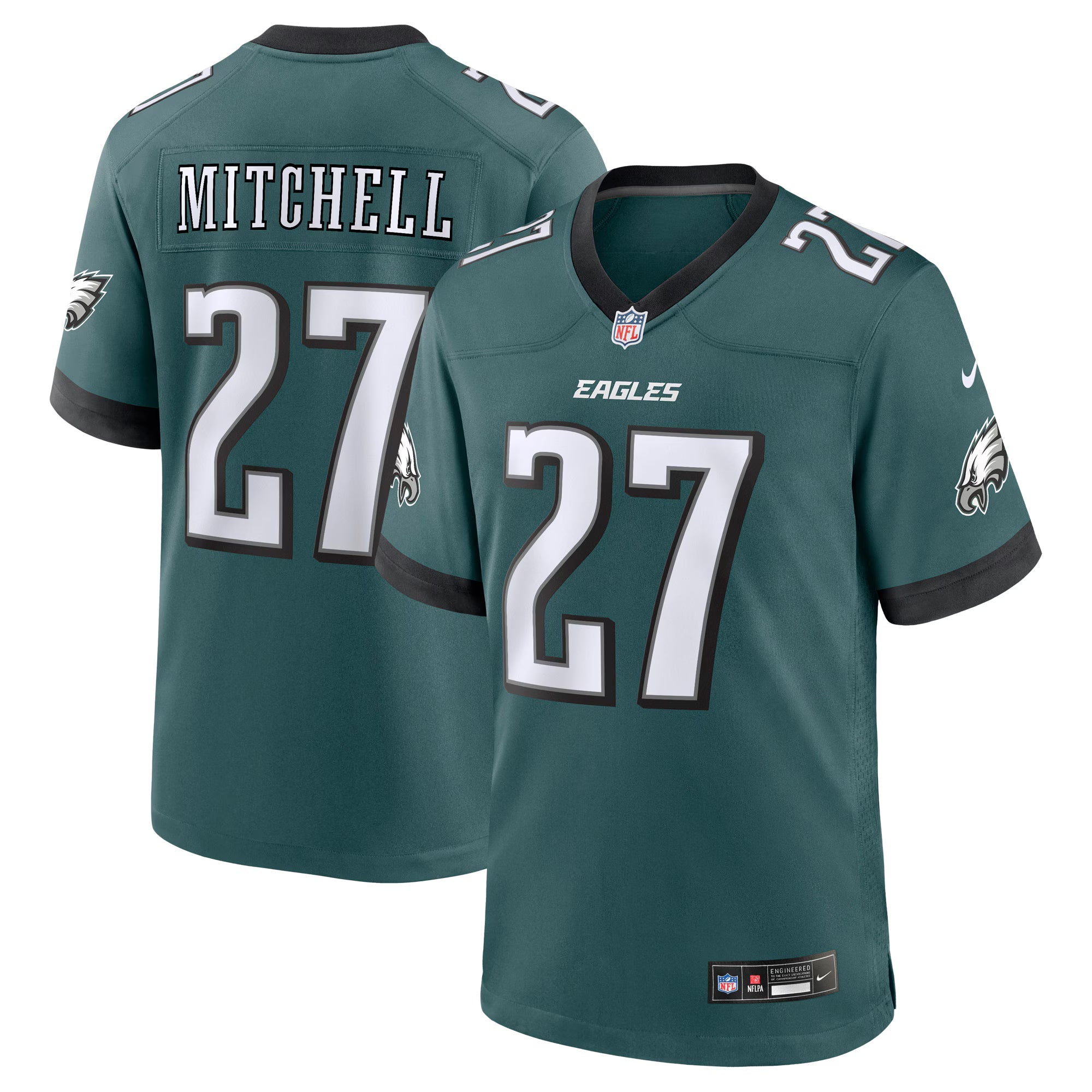 Philadelphia Eagles Quinyon Mitchell Midnight Green Player Game Jersey