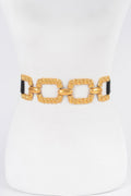 Multi Metal Buckle Elastic Plus Size Belt