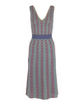 Patterned Lamé Midi Dress