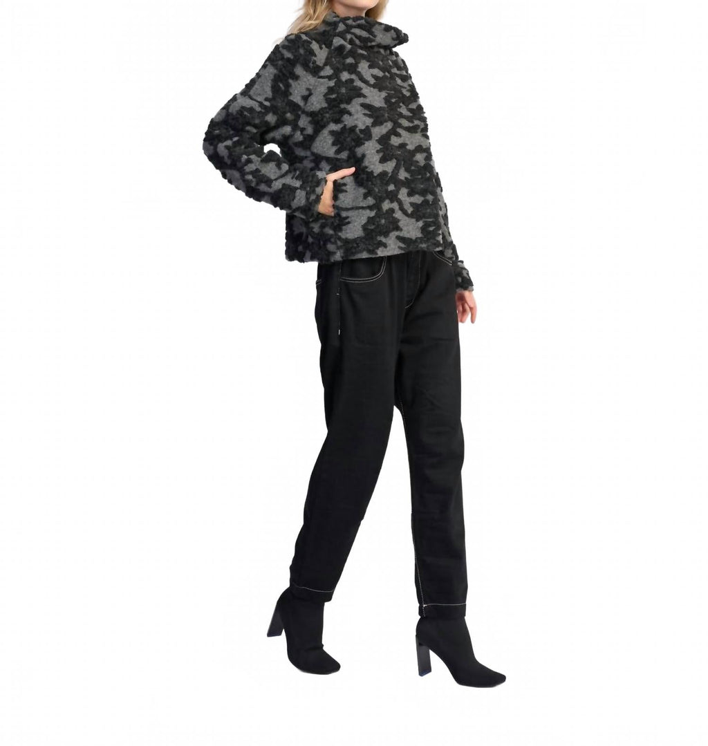Vesper Cozy Moto Jacket In Shadow