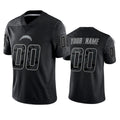 custom Los Angeles Chargers Active Player Black Reflective Limited Stitched Football jersey  American Jerseys