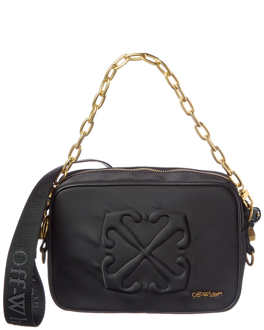 Off-White Medium Nylon & Leather Camera Bag
