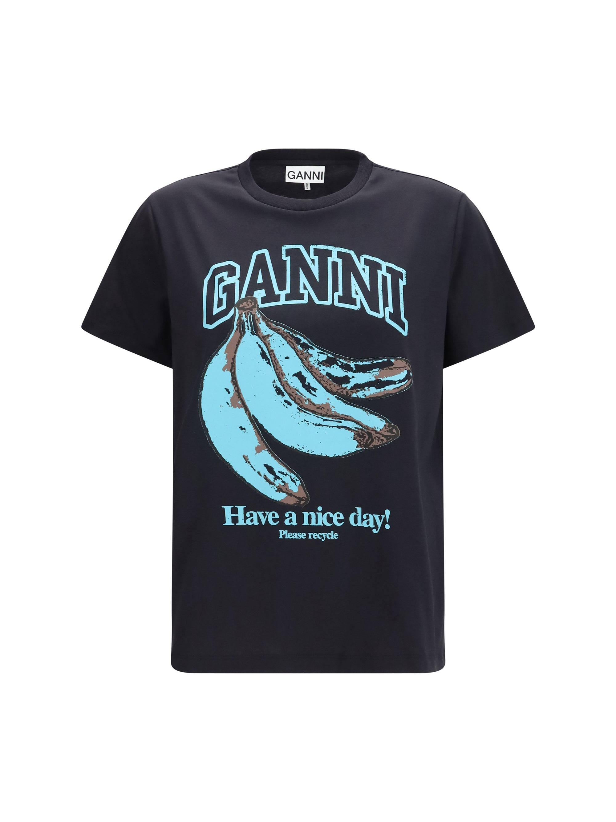 Ganni Women Banana Cotton T-Shirt