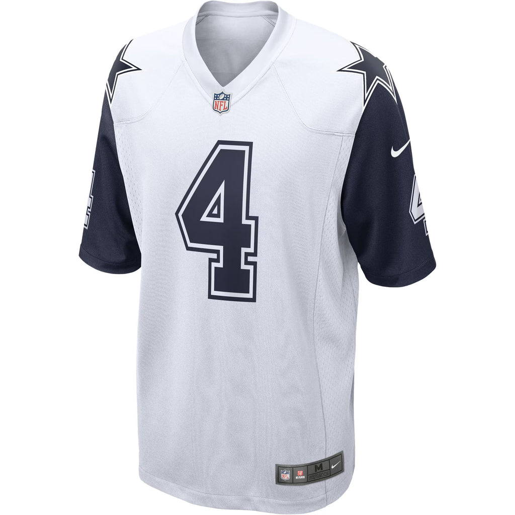 Dallas Cowboys Dak Prescott White Alternate Game Team Jersey