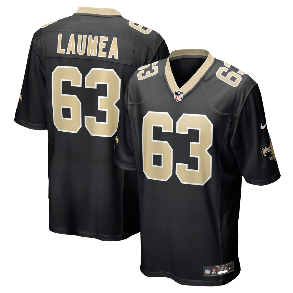 New Orleans Saints Sataoa Laumea Black Team Game Jersey