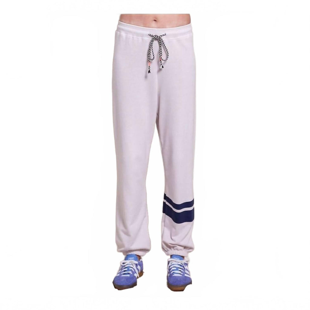 Double Stripe Sweatpant In Oyster