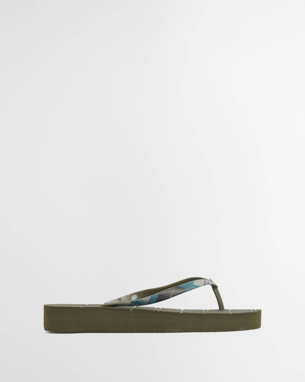 Women's Tilda Toe Post Flip Flop In Olive/ancient Tartan