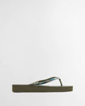 Women's Tilda Toe Post Flip Flop In Olive/ancient Tartan